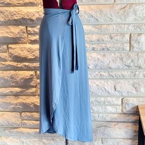DOUBLJU Wrap Maxi Skirt
